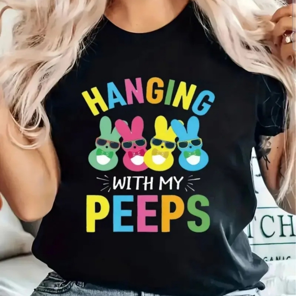 Hanging With My Peeps Short Sleeve Tee - Black